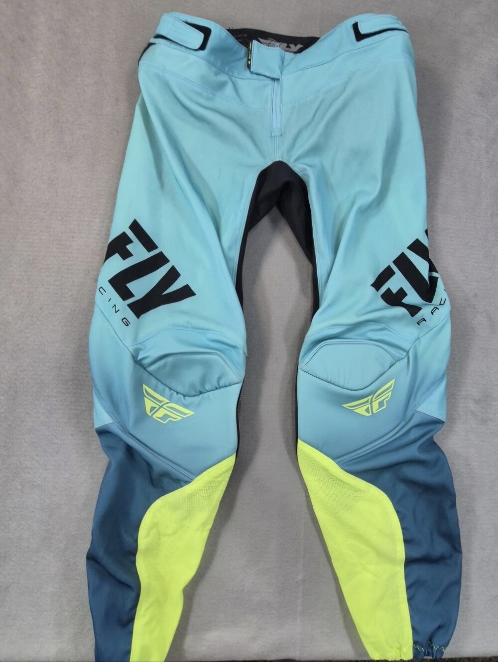 Fly Racing Lite Pants Women's 7/8 Motocross BMX Blue/HI-VIS NWT $150- READ